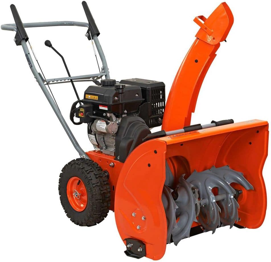 YARDMAX 24 in. 212cc Two-stage Self-propelled Gas Snow Blower with Push-button Electric Start