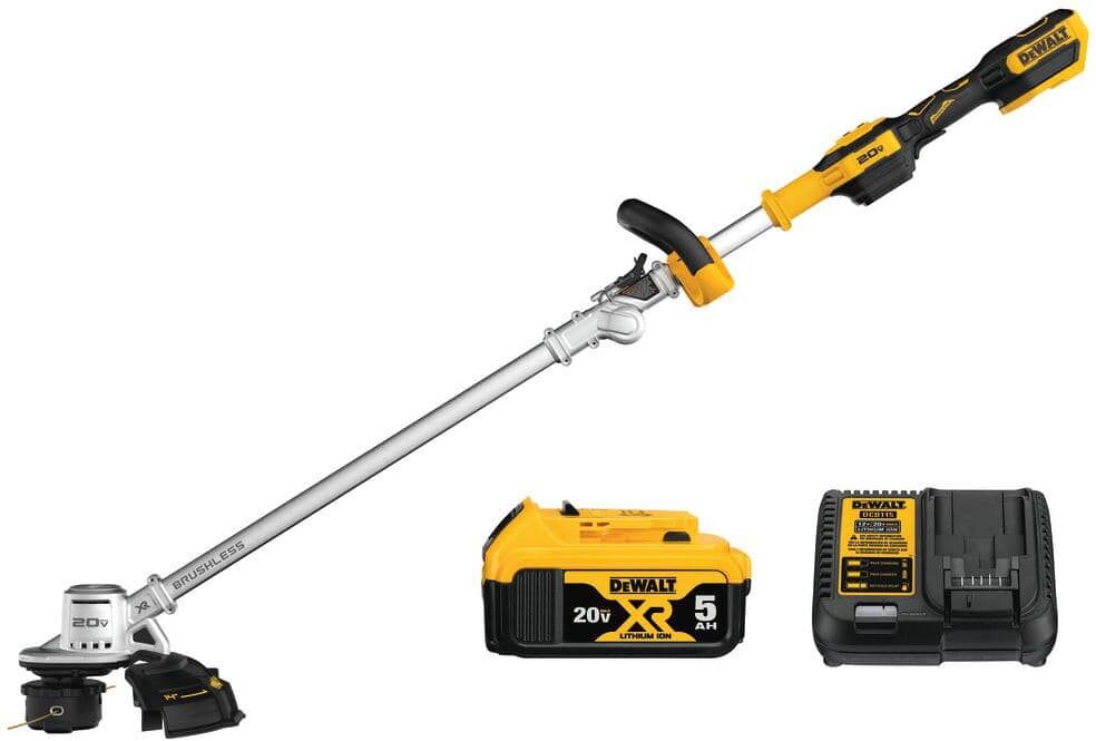 DeWalt 20V MAX 14 in. Brushless Cordless Battery Powered Foldable String Trimmer Kit with (1) 5 Ah Battery & Charger