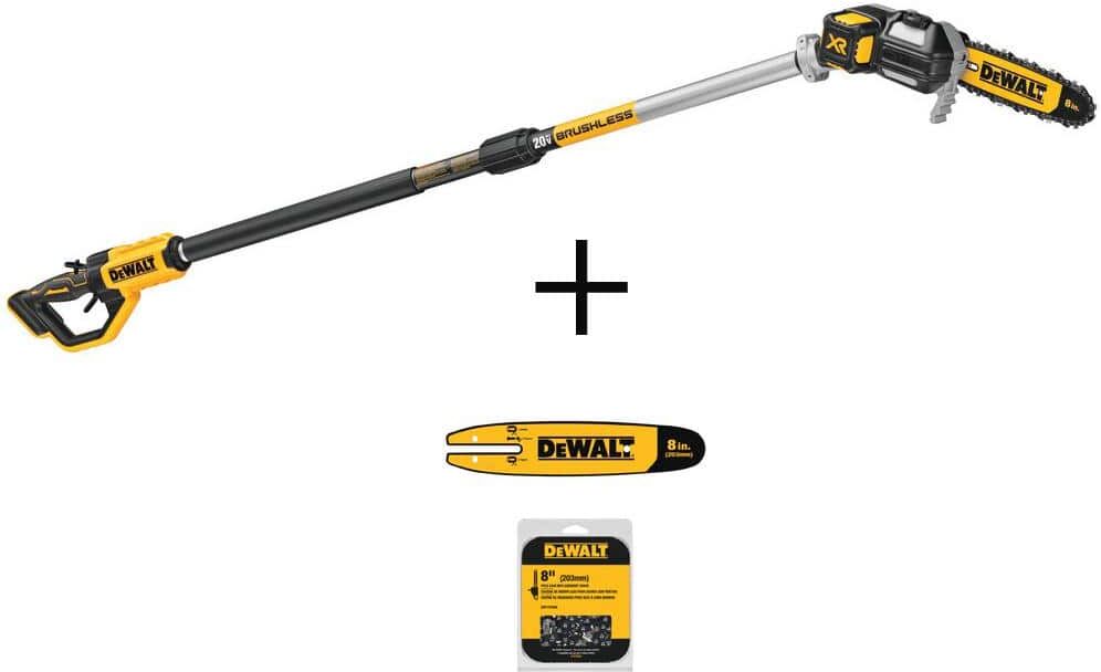 DeWalt 20V MAX 8in. Cordless Battery Powered Pole & Chainsaw with 8in. Bar & Chain (34 Link)