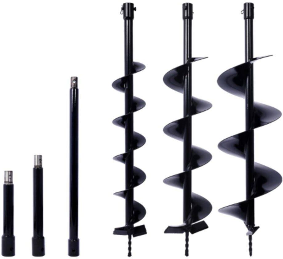 ITOPFOX Auger Drill Bits for Planting Set of 6 Garden Auger Drill Bit Spiral Drill Bit for Post Hole Digger Bulbs