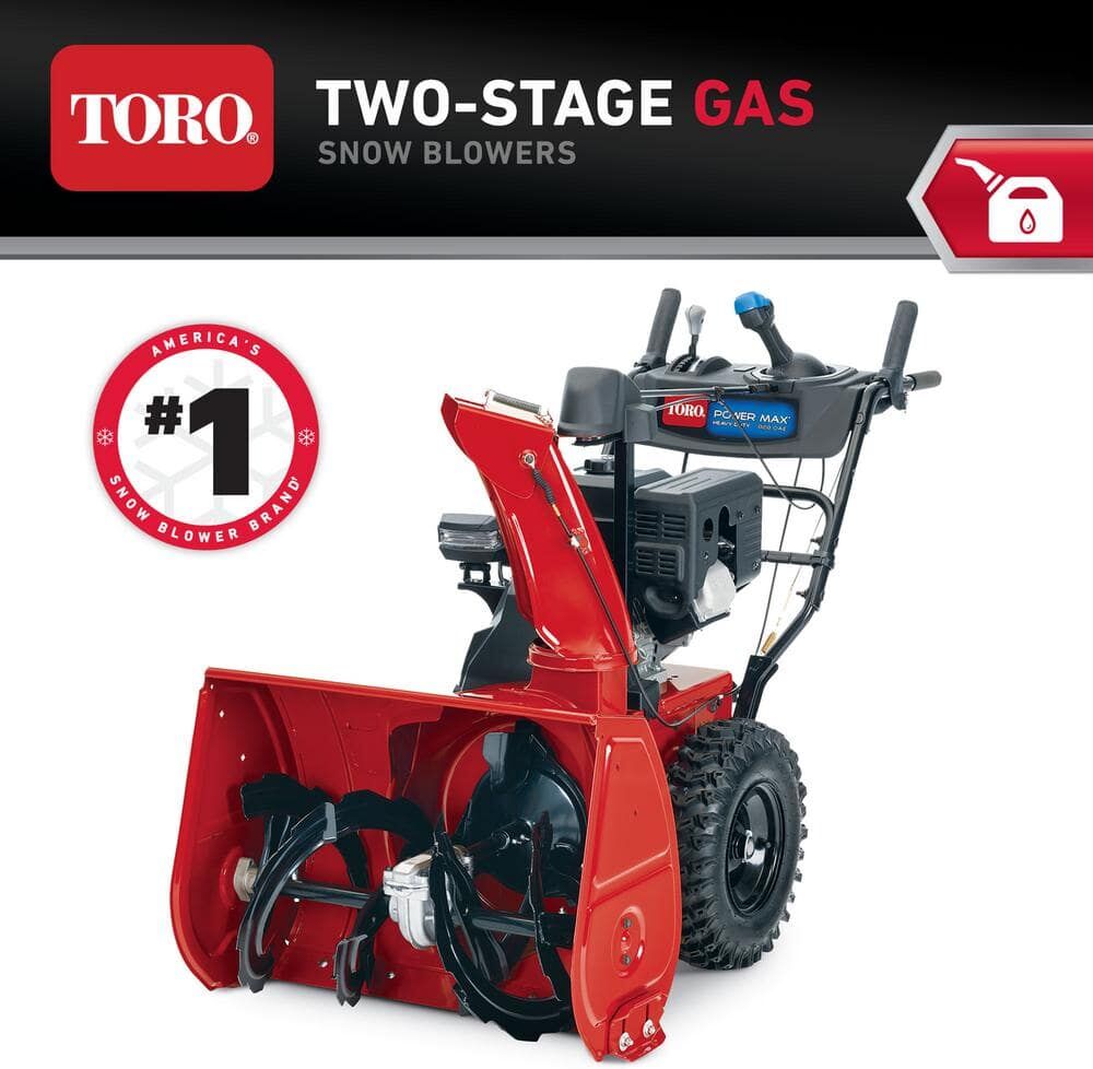 Toro Power Max HD 828 OAE 28 in. 252 cc Two-Stage Gas Snow Blower with Electric Start, Triggerless Steering and Headlight