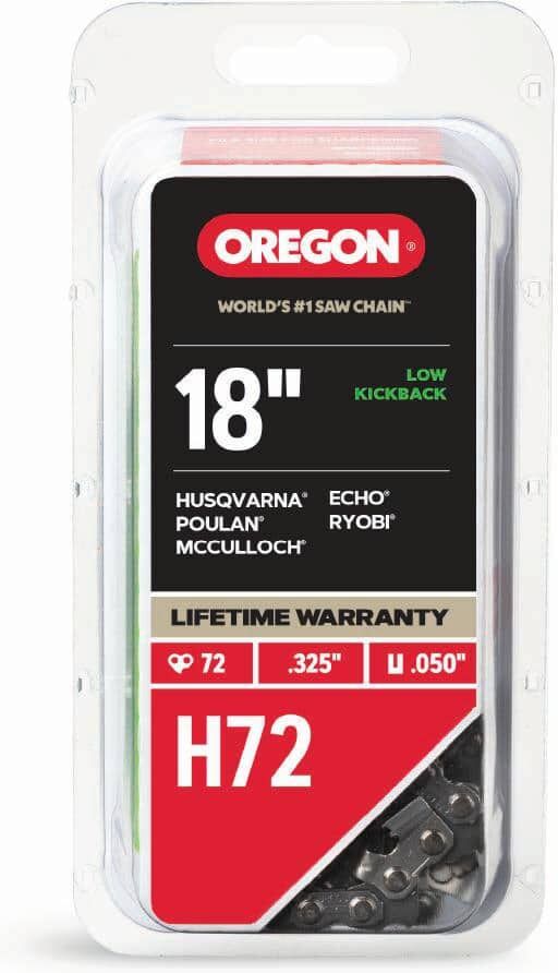 Oregon H72 Chainsaw Chain for 18 in. Bar, Fits Echo, Craftsman, Homelite, Poulan, Husqvarna, Makita and Others