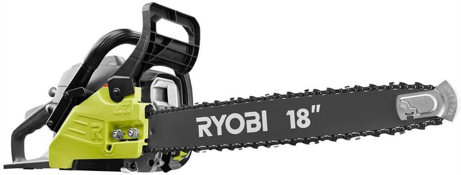 RYOBI 18 in. 38cc 2-Cycle Gas Chainsaw with Heavy-Duty Case