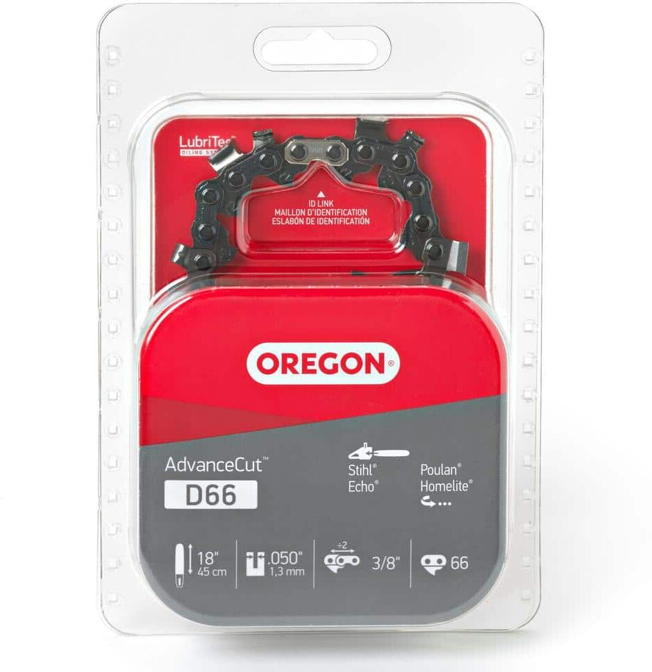 Oregon D66 Chainsaw Chain for 18 in. Bar Fits Echo, Craftsman, Homelite, McCulloch, Poulan, Stihl, Skil and more