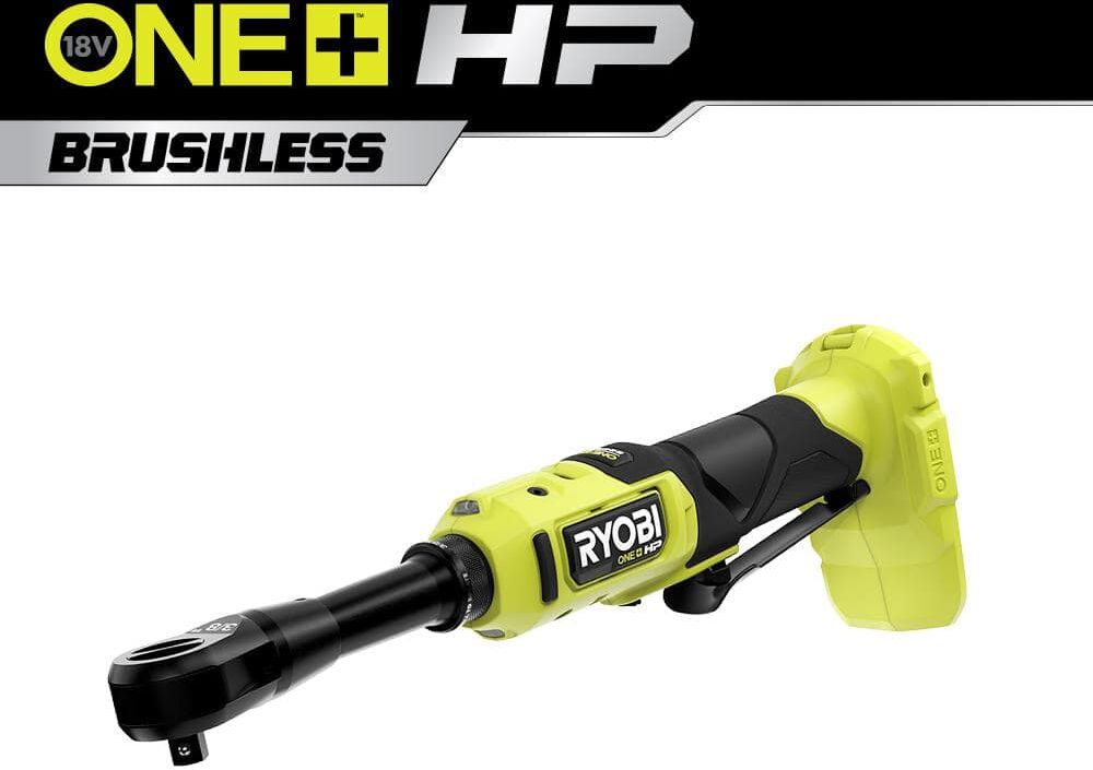 RYOBI ONE+ HP 18V Brushless Cordless 3/8 in. Extended Reach Ratchet (Tool Only)