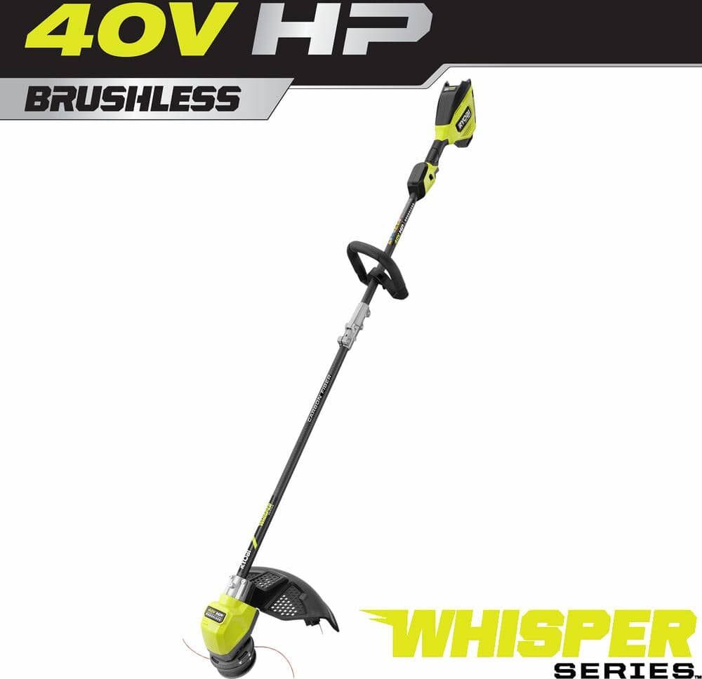 RYOBI 40V HP Brushless Whisper Series 17 in. Cordless Battery Carbon Fiber Shaft String Trimmer (Tool-Only)