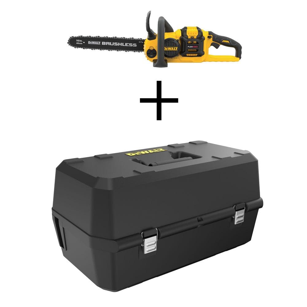 DeWalt 60V MAX 16in. Brushless Battery Powered Chainsaw Kit with (1) FLEXVOLT 3Ah Battery, Charger & Case