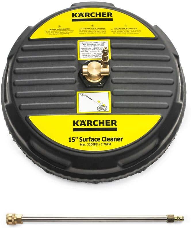 Karcher 15 in. Universal Surface Cleaner Attachment for Gas Power Pressure Washers Rated 2600-3200 PSI - 1/4 in. Quick-Connect