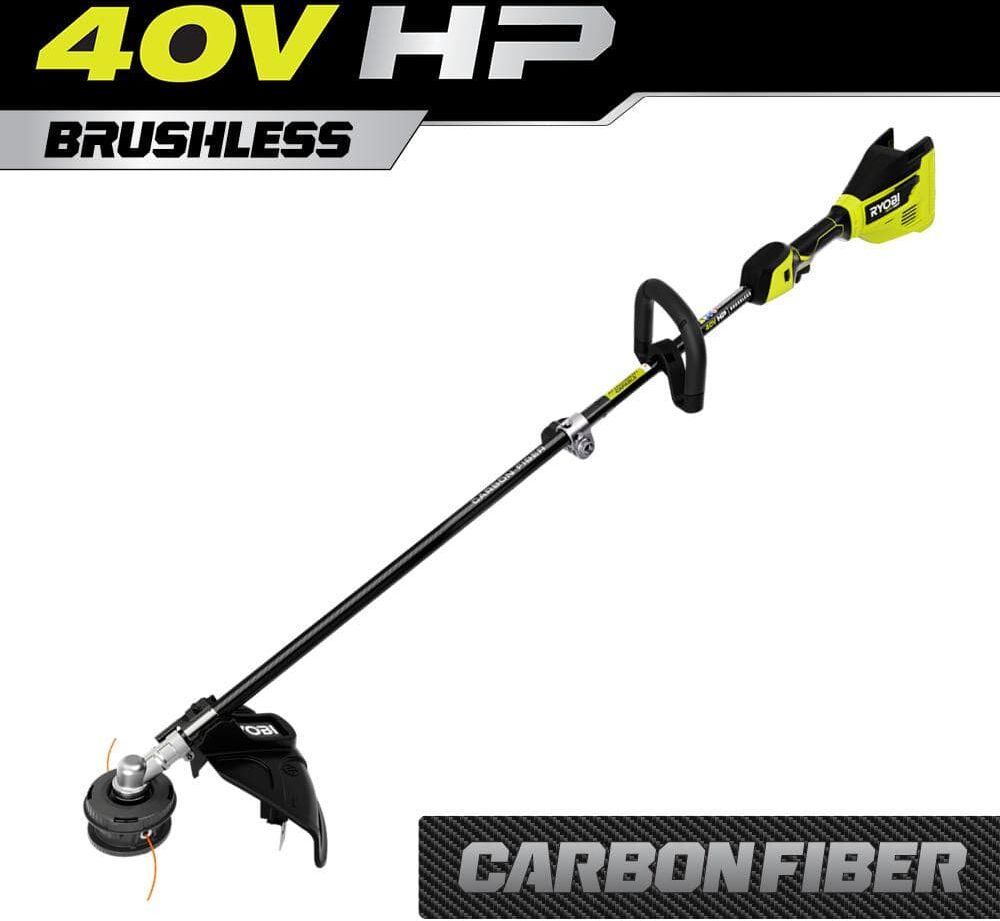 RYOBI 40V HP Brushless 15 in. Cordless Carbon Fiber Shaft Attachment Capable String Trimmer (Tool Only)