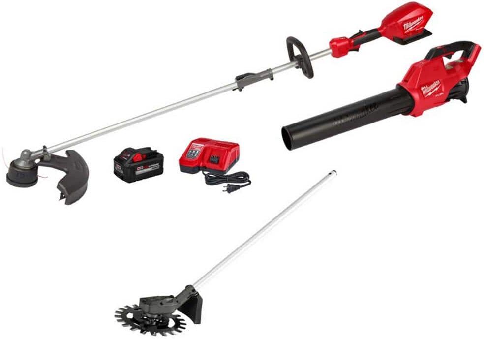 Milwaukee M18 FUEL 18-Volt Brushless Cordless Electric QUIK-LOK String Trimmer/Blower Combo Kit & Reciprocator Attachment (3-Tool)