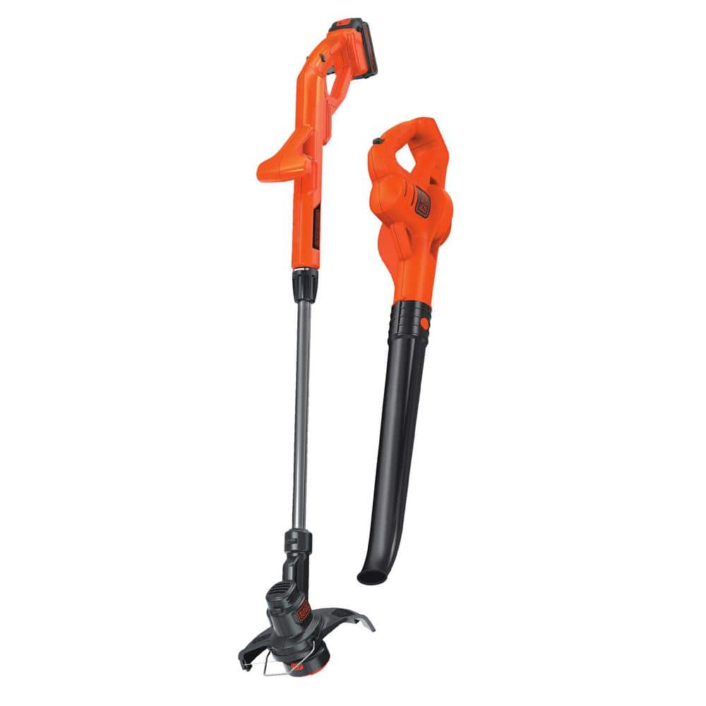 Black & Decker 20V MAX Cordless Battery Powered String Trimmer & Leaf Blower Combo Kit with (1) 1.5 Ah Battery and Charger