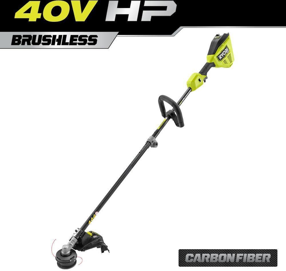 RYOBI 40V HP Brushless 16 in. Attachment Capable Cordless Battery Carbon Fiber Shaft String Trimmer (Tool Only)