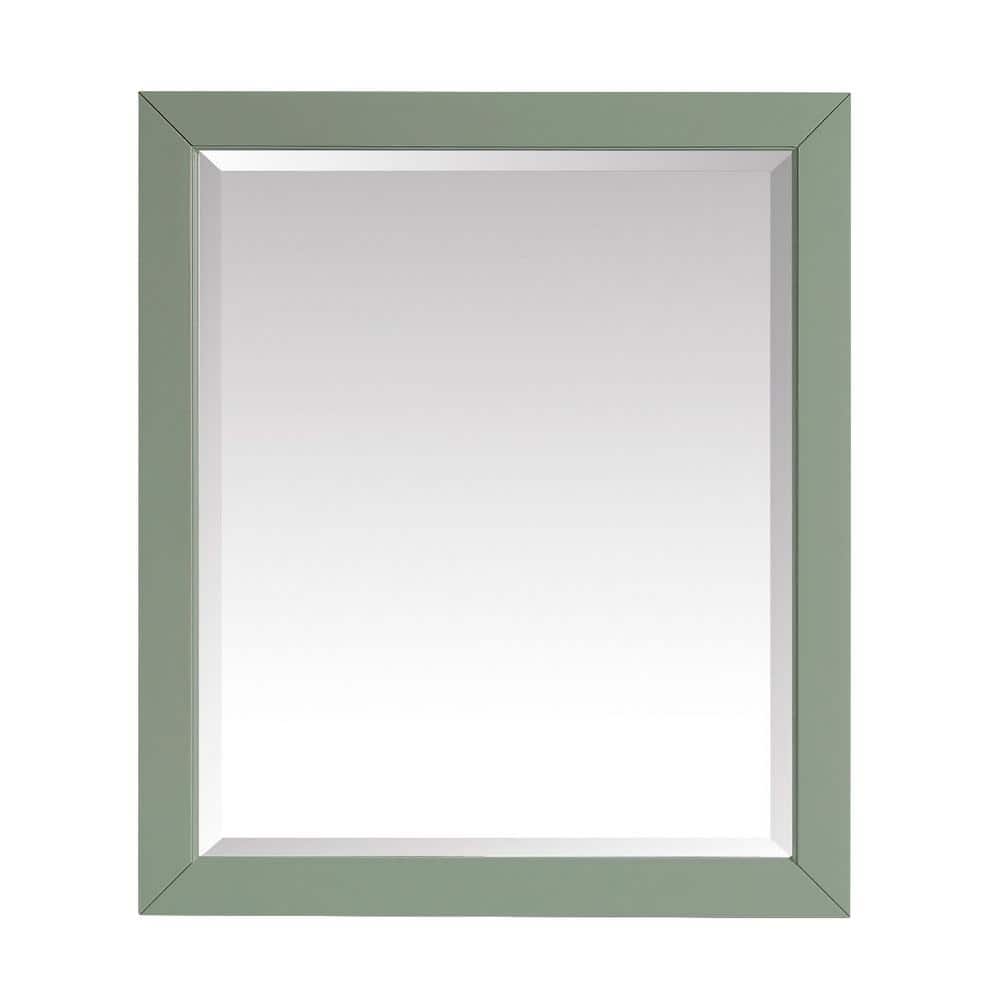 Home Decorators Collection Windlowe 28 in. W x 32 in. H Rectangular Wood Framed Wall Bathroom Vanity Mirror in Sea Green finish