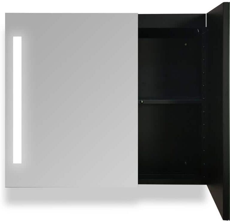 ANGELES HOME 30 in. W x 26 in. H Rectangular LED Wall Mounted Medicine Cabinet with Mirror, Defogger, Anti-Fog, Dimmable