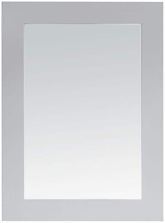 Home Decorators Collection Parkcrest 22 in. W x 30 in. H Rectangular Framed Wall Mount Bathroom Vanity Mirror in Dove Gray