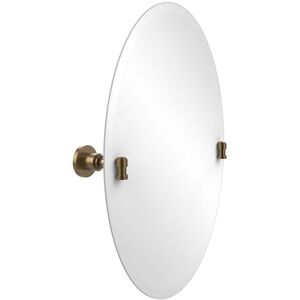 Allied Washington Square Collection 21 in. x 29 in. Frameless Oval Single Tilt Mirror with Beveled Edge in Brushed Bronze