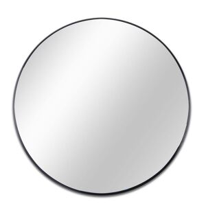 Seafuloy 20 in. W x 20 in. H Black Round Wall Mirror Metal Frame Circle Mirror for Bedroom, Bathroom, Entryway Wall Decor