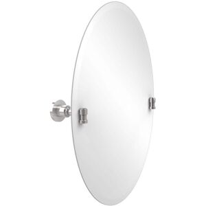 Allied Washington Square Collection 21 in. x 29 in. Frameless Oval Single Tilt Mirror with Beveled Edge in Polished Chrome