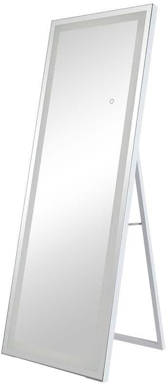 Cesicia 23.5 in. W x 65 in. H Rectangular Silver Full Length Floor Mirror with LED Light Dimmable