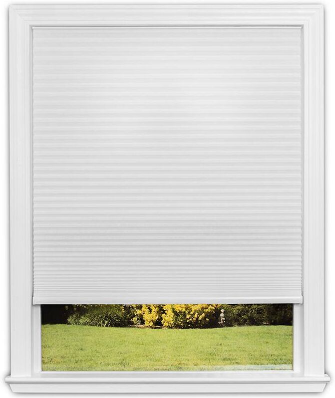 Redi Shade Easy Lift Cut-to-Size White Cordless Light Filtering Cellular Fabric Shade 60 in. W x 64 in. L