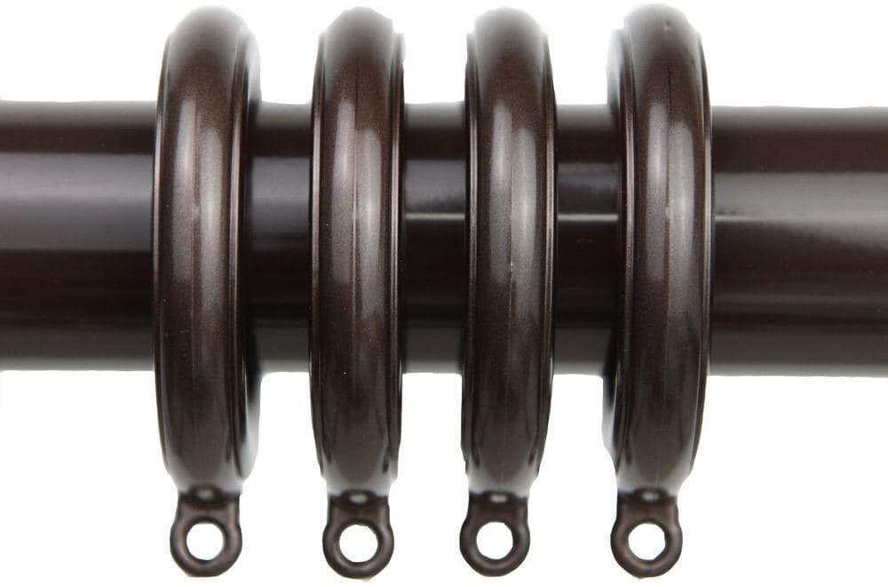 Rod Desyne Cocoa Nickel Curtain Rings (Set of 10)