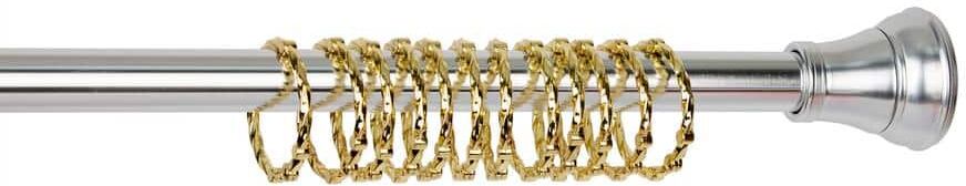 Utopia Alley Eternity Curtain Rings Rustproof Zinc Shower Curtain Rings for Bathroom Shower Rods Curtains, Gold