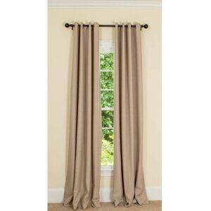 Manor Luxe Elle 100% Blackout Grommet Curtains With Thermal Insulated Liner, 2 Panels, 50''x63'', Dark Grey