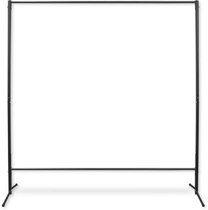 Rod Desyne 74 in. H x 80 in. W Room Dividers, Multi-Purpose Portable Rod Stand in Black