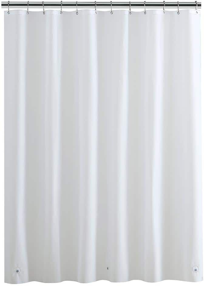 Clorox 10-Pack Medium Weight Shower Curtain Liner Frosty, 72 in. x 72 in.