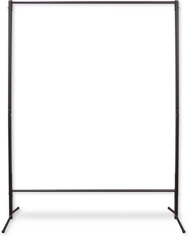 Rod Desyne 74 in. H x 58 in. W Room Dividers, Multi-Purpose Portable Rod Stand in Black