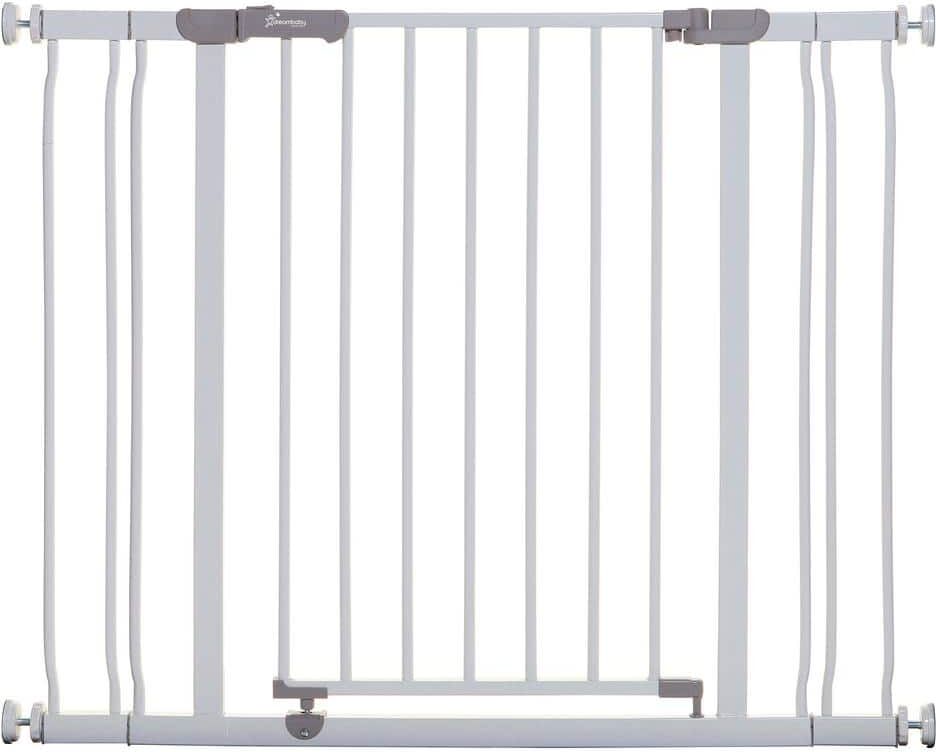 Dreambaby 30 in. Tall Metal Ava 29.5 in. -36.5 in. Wide Pressure Mounted Walk-Thru Baby Gate - White