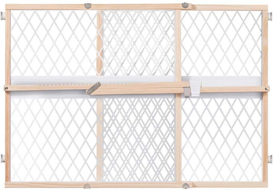 Summer Infant 24 in. Secure Pressure Mount Wood/Plastic Mesh Gate