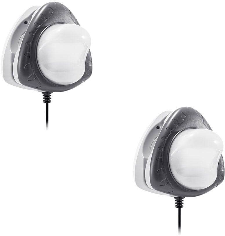 Intex Above Ground Underwater LED Magnetic Swimming Pool Wall Light (2-Pack)