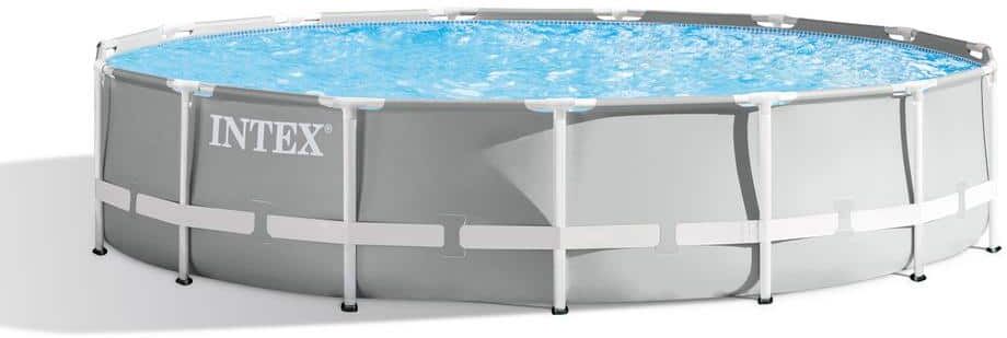 Intex Prism 15 ft. x 42 in. D Round Above Ground Hybrid Metal Frame Pool Set