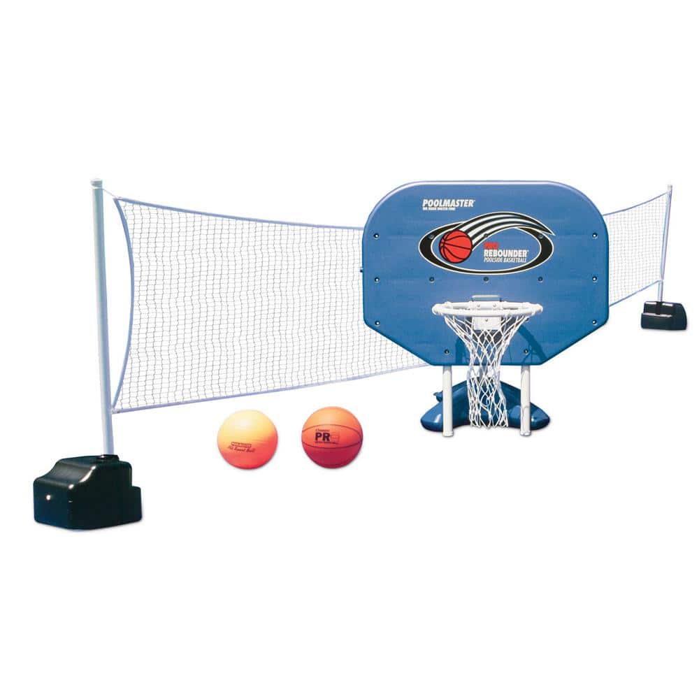 Poolmaster Pro Rebounder Poolside Basketball Game and Volleyball Game Pool Toy Combo Pack