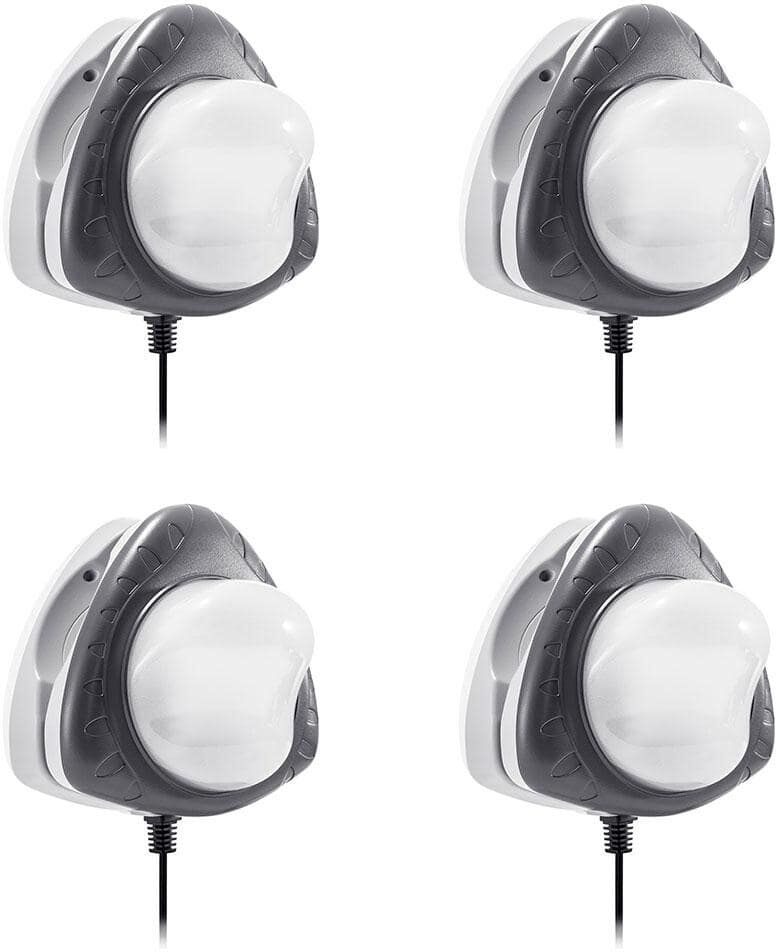 Intex Above Ground Underwater LED Magnetic Swimming Pool Wall Light (4-Pack)