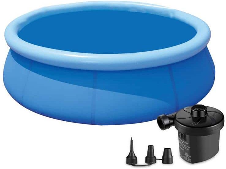 12 ft. Round 30 in. Deep Inflatable Pool, Outdoor Garden Water Sport Included Pump