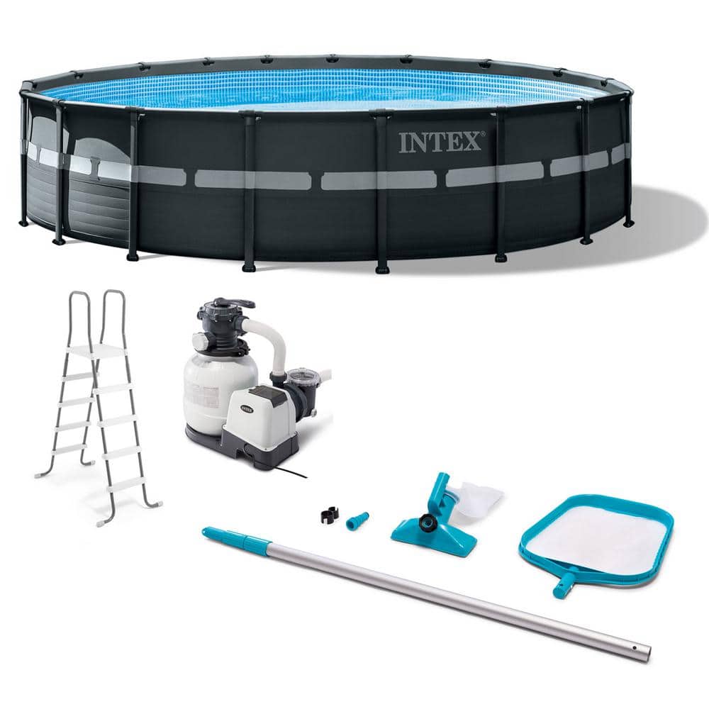 Intex Ultra XTR 18 ft. x 18 ft. Round 52 in. Deep Above Ground Pool with Pump, Vacuum & Maintenance Kit