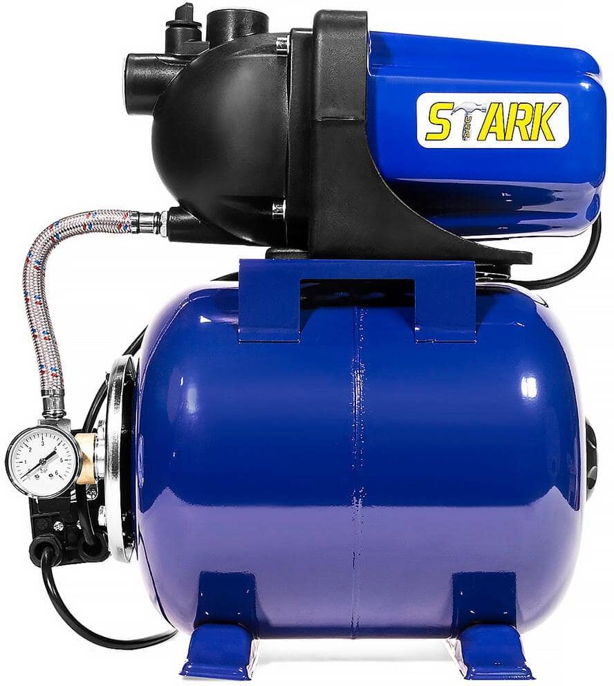 STARK USA 1.6 HP Pressurized Garden Water Booster Pump with Tank and Automatic Booster System - 1 in. Hose Fitting