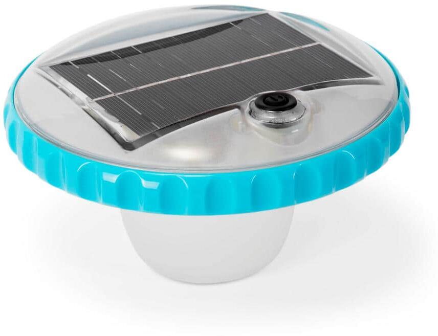 Intex Solar Powered LED Floating Pool Night Light, Auto On Color Changing