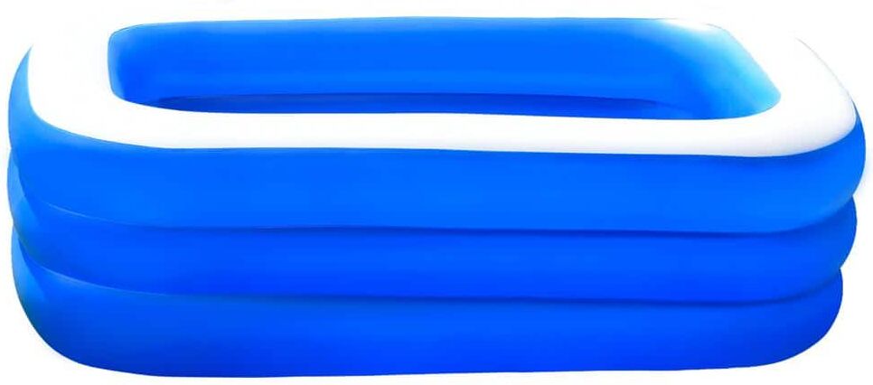 55 in. Inflatable Swimming Pool 3-Layer Printing Above Ground PVC Outdoor Toy Pool in Blue