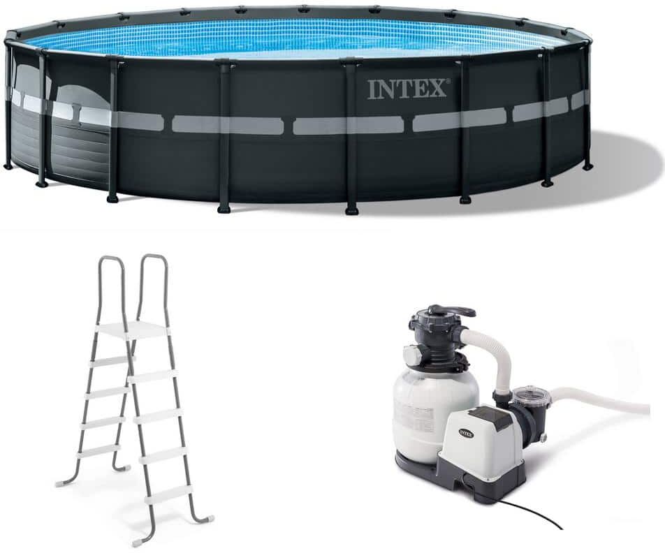 Intex 18 ft. x 52 in. Ultra XTR Frame Round Above Ground Swimming Pool Set with Pump