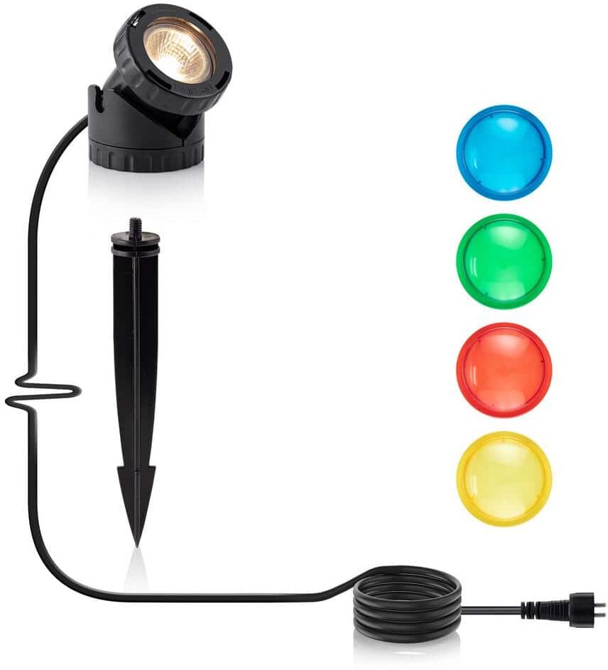 Alpine Power Beam Indoor/Outdoor 10-Watt Halogen Light with Garden Stake