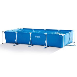 Intex 14.75 ft. x 7.3 ft. x 33 in. Rectangular Frame Above Ground Swimming Pool, Blue