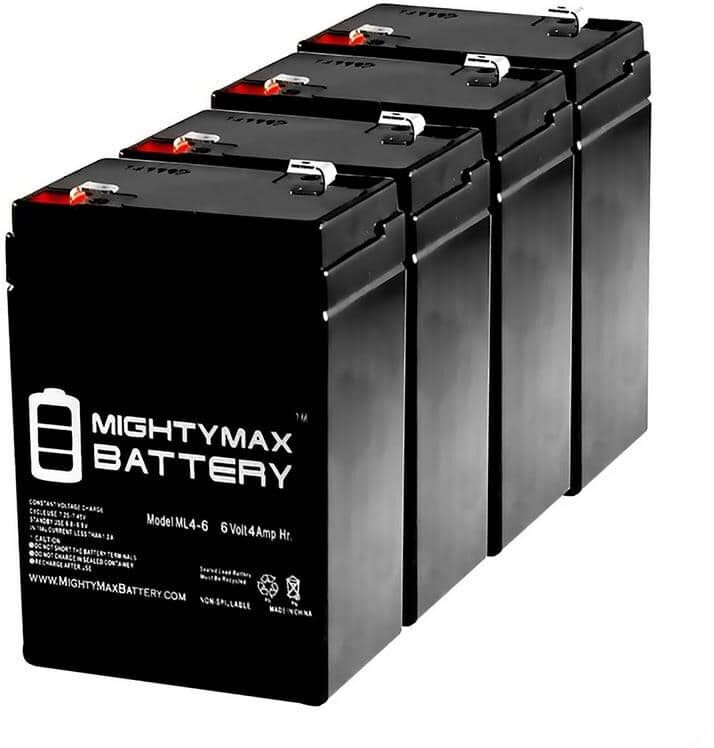 MIGHTY MAX BATTERY 6V 4.5AH Battery For Mojo Decoys Baby Mojo/Floater Mallard - 4 Pack