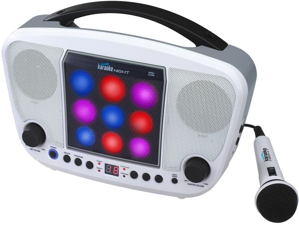 KARAOKE NIGHT CD+G Karaoke Machine with LED Light Show