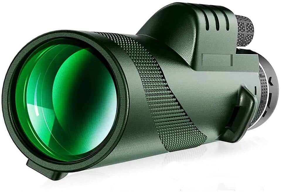 Amucolo Green Outdoor 40x Magnification Monocular Waterproof Telescope