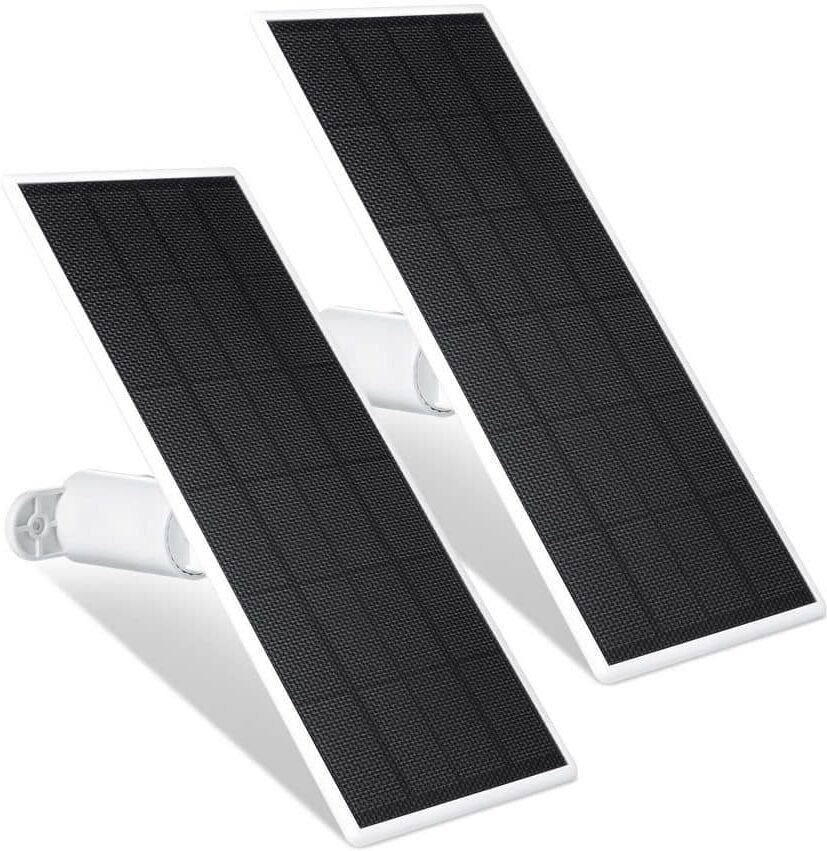 Wasserstein Solar Panel for Google Nest Cam Outdoor or Indoor, Battery 2.5-Watt Solar Power - Made for Google Nest (2 Pack)