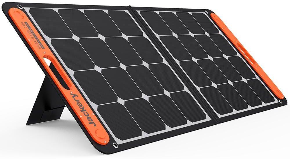 Jackery SolarSaga 100-Watt Portable Solar Panel for Explorer 290/550/880/1000/1500 Power Station with built-in 2 USB Outputs