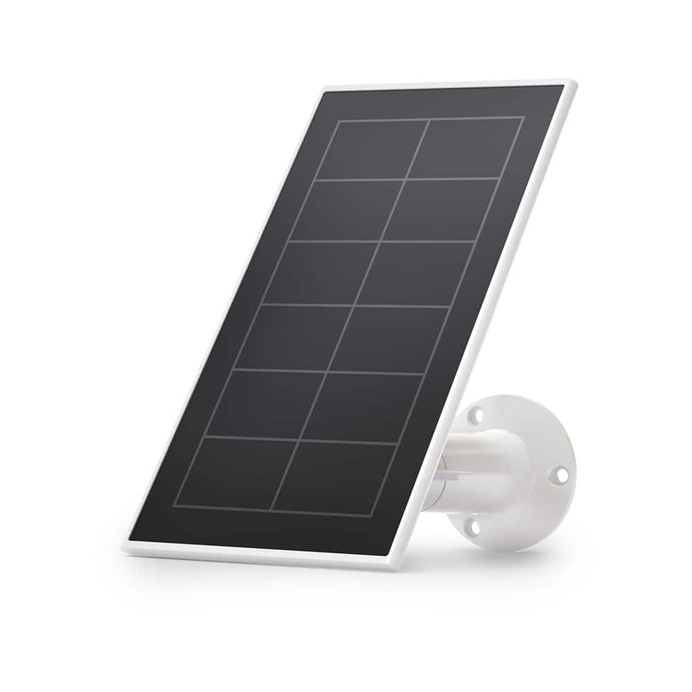 Arlo Solar Panel Charger - Works with Pro 5S 2K, Pro 4, Pro 3, Ultra 2, Ultra, Go 2 and Floodlight Cameras, White